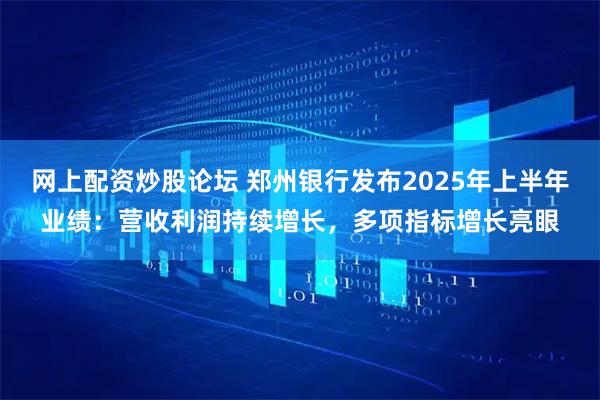 网上配资炒股论坛 郑州银行发布2025年上半年业绩：营收利润持续增长，多项指标增长亮眼